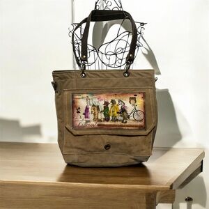 Vintage Addiction Recycled Canvas “We are all different”  Bag